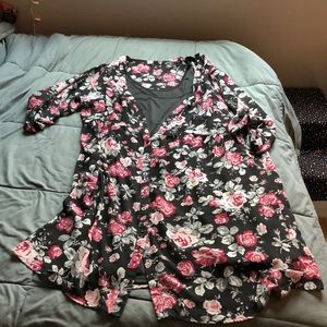 Black chiffon overlay dress